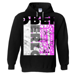 Blazed Grey Black Hoodie