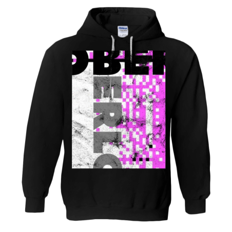 Blazed Grey Black Hoodie